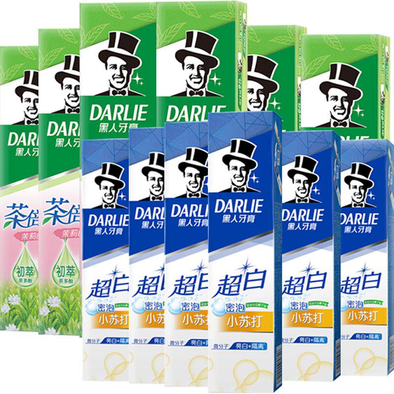 DARLIE好来(原黑人)牙膏茶倍健茉莉白茶140g*6+40g*6（共1080g）