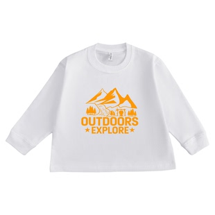 男童长袖t恤纯棉宽松白色幼儿园韩版痞帅风春秋打底软上衣