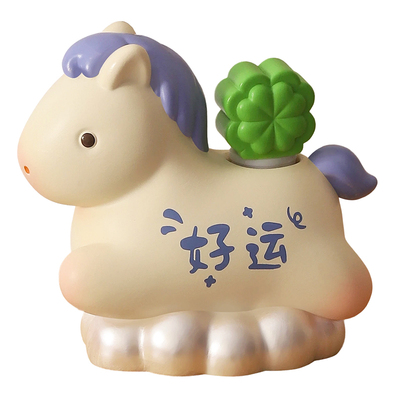 可爱马年生肖吉祥物装饰摆件