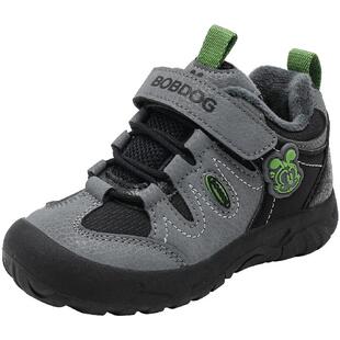 巴布豆童鞋男童鞋子2026新款加绒运动二棉鞋冬季加厚小女孩跑步鞋