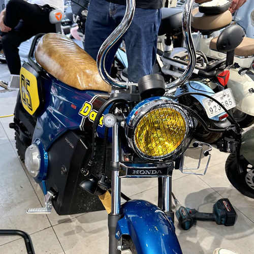 摩托车前大灯改装复古金属圆灯网罩5.75~7寸GN125小太子游侠云豹