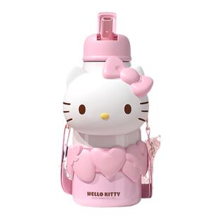 hellokitty保温杯女生高颜值带吸管水杯子新款2026大容量学生礼物