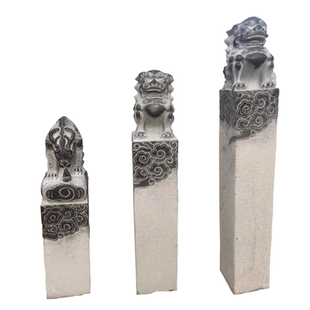 石雕拴马桩仿古做旧青石狮子麒麟拴马柱貔貅造景十二生肖石柱子