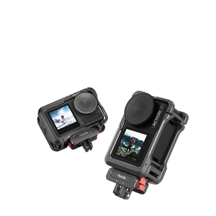 Flymile适用大疆Action5Pro金属兔笼运动相机Osmo Action6街拍手柄拓展框转接框保护壳支架磁吸快拆底座配件