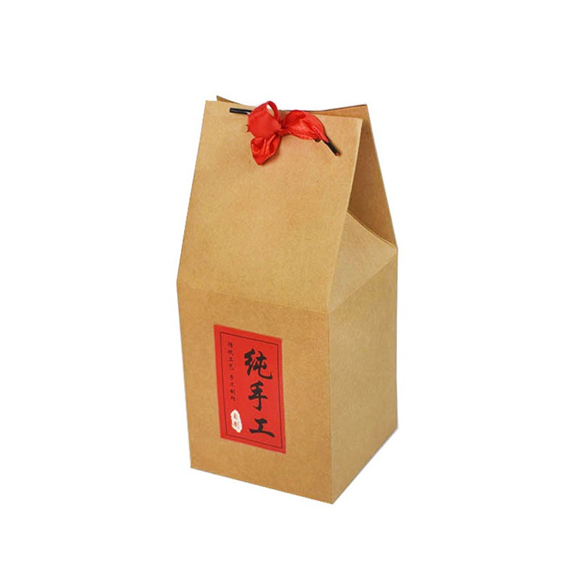 桃酥牛皮纸手提盒老式月饼包装盒