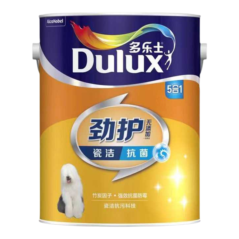多乐士乳胶漆劲护无添加竹炭瓷洁防霉内墙漆墙面漆水性漆18L