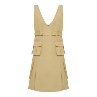 lostinecho工装风无袖连衣裙女