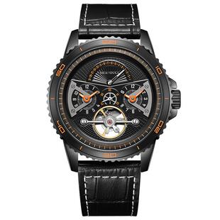 海鸥表手表双时区飞返日历机械飞轮表运动男士自动机械表6171H