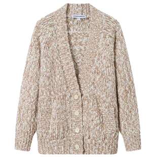 【赵今麦同款】ANDREA MARTIN秋冬新款花纱宽松休闲毛衣针织开衫