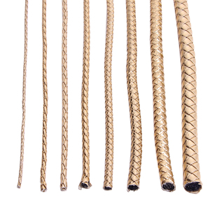 包邮 饰品粗圆金色黑色银色红彩箱包绳 包芯pu绳  不掉色编织皮绳