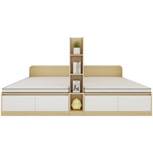 定制榻榻米小户型一房变两房隔断床儿童互不干扰双人床收纳床储物