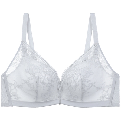 安莉芳旗下E-BRA蕾丝性感低v型文胸女小胸聚拢无钢圈内衣KB00290