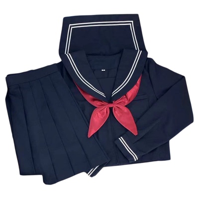 樱奈家绀二本水手服百褶裙套装