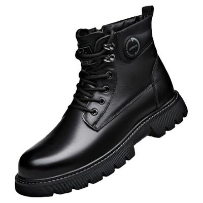 老人头马丁靴2025款头层牛皮棉靴