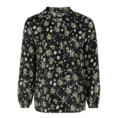 名师路直筒复古圆领七分袖衬衫