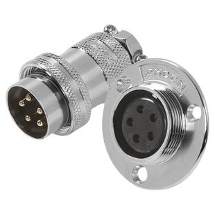 航空插头插座DF/GX25/M25反装 4 5 6针7芯圆盘形法兰电连接器