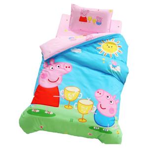 幼儿园被子三件套纯棉被套儿童午睡被褥佩奇猪六件队宝宝入园床品