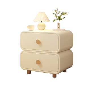 奶油风床头柜现代简约小型床边柜儿童卧室床头置物架收纳储物柜子