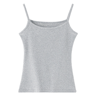 白色纯棉吊带背心女款外穿修身显瘦防走光内搭打底衫夏季美背上衣