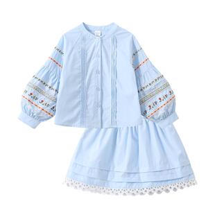 植木【春日少女】女童套装莱赛尔碎花套装中大童2026春季新款童装