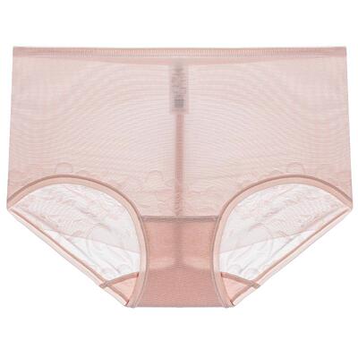 爱慕美体轻轻塑25夏女士棉质抗菌里裆高腰平角轻塑内裤AD330581