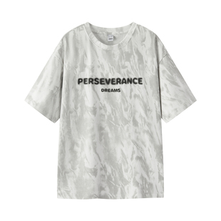 森马短袖T恤男夏季简潮字母印花宽松上衣个性街头撞色圆领针织衫