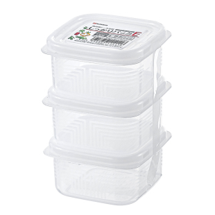 日本进口保鲜盒小号迷你冰箱冷冻肉收纳分格盒子食品级辅食分装盒