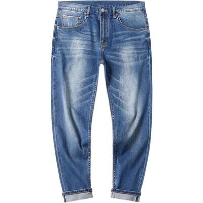 XOFO柔质轻石磨水洗牛仔裤