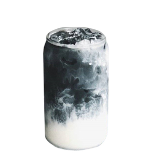 ins网红玻璃杯咖啡杯易拉罐沙冰杯冷饮杯气泡水杯高颜值拿铁杯