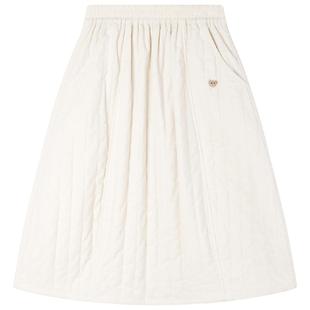 MUCMUKN【北欧日记】灯芯绒花苞3M绗棉长裙保暖时尚裙子女童冬新