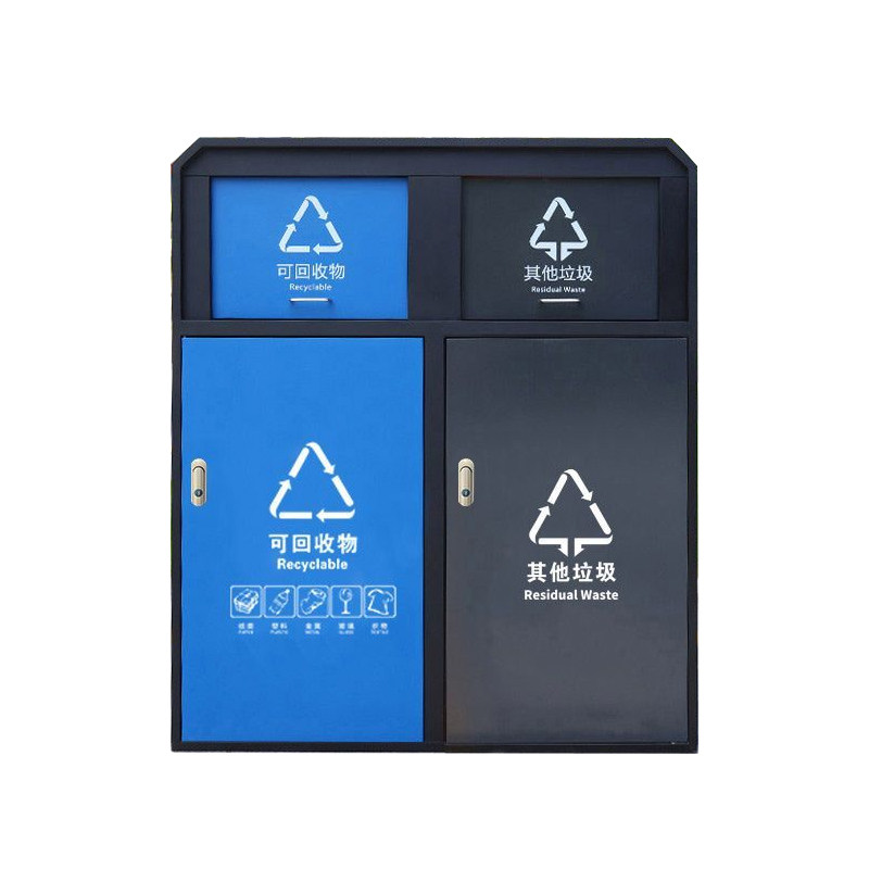 绿帆不锈钢四分类环卫垃圾桶定制