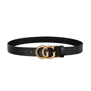 网红皮带女真皮个性百搭时尚ins风黑色西装腰带女装饰牛仔裤带潮