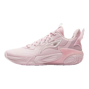 李宁篮球鞋女款风影2.0䨻科技樱花粉女童专业训练球鞋青少年运动鞋