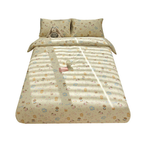 奶fufu可爱儿童纯棉床单单件100%全棉宿舍被单人床笠可配三四件套