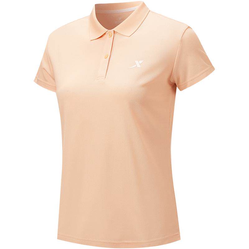 特步polo衫女短袖快干透气
