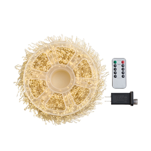 泓瀚 圣诞树装饰灯加密韩国圣诞树LED鞭炮灯3000头绿线铜线灯长串