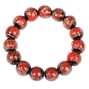 普陀山香灰琉璃手串本命年单圈手链瓷珠子正品古法民族风男女礼物