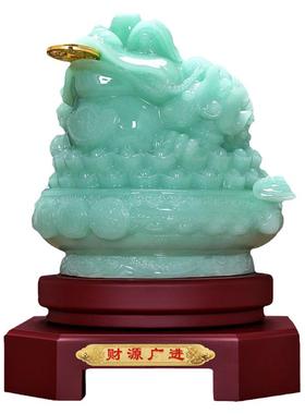 财源广进玉石金蟾酒柜家居装饰