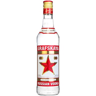 进口格拉夫伏特加酒GRAFSKAYA拉脱维亚红牌伏特加鸡尾酒基酒500ml
