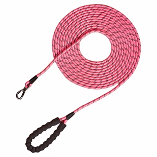 遛狗绳子牵引绳超加长泰迪柯基小型中型犬15米20米训练追踪绳粉色
