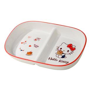 HelloKitty儿童分格餐盘女家用陶瓷一人食餐具套装可爱盘子早餐盘