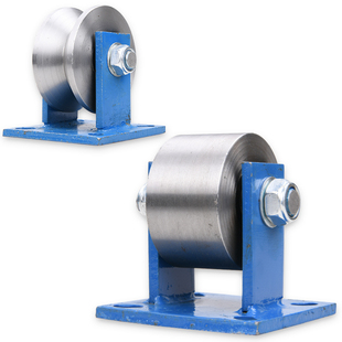 45#钢V型角铁轨道轮/实心平轮垃圾滑轮/工字钢方钢槽钢轮铁门滑轮