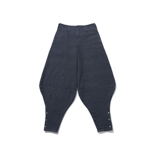 oddCIRKUS灯笼牛仔裤 日系街头水洗竖纹蓝牛工装裤26SS长裤男女