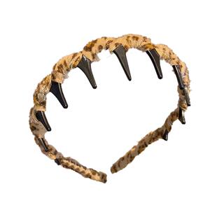 发箍女2025新款高颅顶头箍带齿波浪洗脸防滑豹纹发卡日常外戴头饰