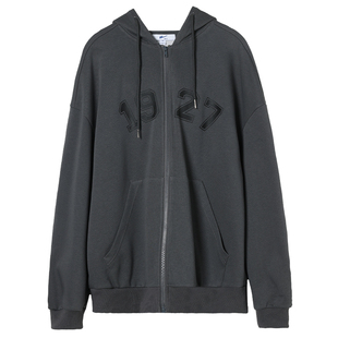 回力加厚加绒卫衣外套男冬季2026新款男生美式休闲宽松开衫卫衣男