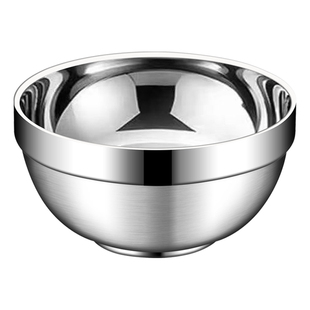 不锈钢碗316食品级家用加厚双层隔热饭碗成人儿童汤碗泡面碗大碗