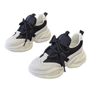 内增高老爹鞋女真皮2025年秋冬小个子厚底炸街女鞋松糕休闲运动鞋