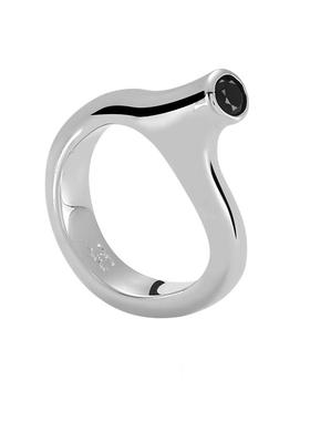 3E情侣铜镀白金锆石原创设计戒指