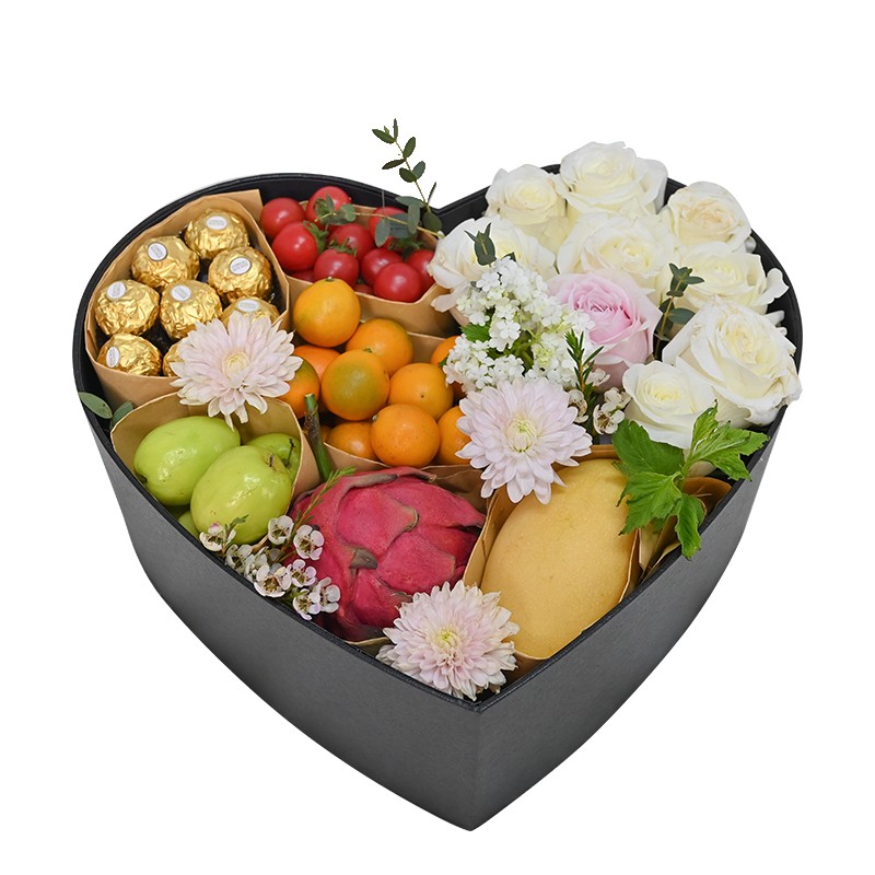 情人节鲜花水果花盒圆形花束包装盒花艺礼盒材料月子鸡蛋空盒子