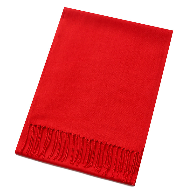 年会红围巾定制logo图案印字刺绣